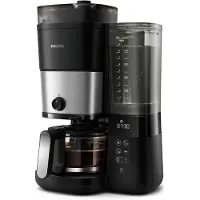 Philips Filterkaffebryggare med integrerad kvarn - - HD7888/01 - Upp till 10 koppar - 1,25 L - Svart / Silver