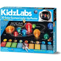 4M Kidz Labs Solsystem 3d-plakat Med Lys