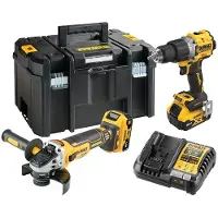 DeWalt kombisæt 18V DCK2026P2T (DCD805, DCG405) 2x5,0Ah