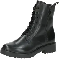 Caprice Bootie, black, made of Leather with Block heel, Size 36