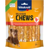 Vitakraft Delicious Chews Tyggeruller Kylling S - 300 g (25 stk.)