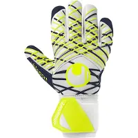 Uhlsport Målmandshandske Absolutgrip HN Pro - Hvid/Sort/Gul Børn - Græs (FG), størrelse 3½