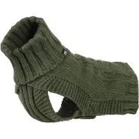 Rukka Wooly strik, oliven - Størrelse L: 43 cm ryglængde