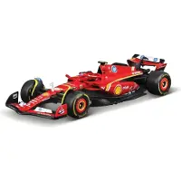 Bburago 1/43 - SF-24 til Scuderia Ferrari F1 Team SF24 Signatur st?bt Voksne Modelbil Display F1 GP 2024 Collection - #55 Carlos Sainz