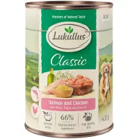 Lukullus Naturkost 12 x 400 g - Adult Laks & Kylling