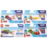 JAKKS Pacific Sonic The Hedgehog Go Go Racers Mini Affyringsramper Køretøjer Assorteret 4 Enheder