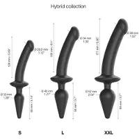 Strap-On-Me SWITCH PLUG-IN SEMI-REALISTIC DILDO BLACK - XXL