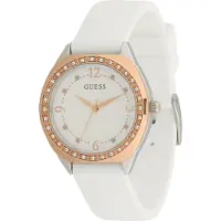 GUESS Analogt ur 'CHARLOTTE' guld / hvid
