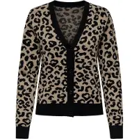 ONLY Cardigan 'ONLLeo' beige-meleret / sort