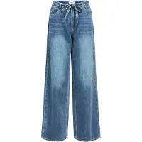 Object Bindebånd I Taljen Jeans Med Vide Ben