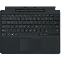 Microsoft Surface Pro Keyboard - Tastatur - med trackpad, accelerometer, Surface Slim Pen 2 opbevaring og opladningsbakke - QWERTY - spansk - sort -