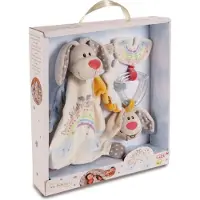 Nici Sæt & Rasle Ring Guardian-bunny Dein Schutzengel I Gaveæske Doudou 32x30x6.3 Cm