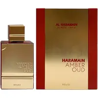 Al Haramain Amber Oud Rouge EDP-spray af - Unisex, 4 oz (ca. 118 ml), træede krydderier med rav og musk