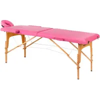 Activeshop Sammenklappelig massagebriks i træ Comfort Activ Fizjo 2 segment pink