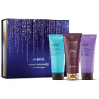 Ahava Det er i dit hænder Gavesæt - inkluderer mineralhåndcremer med havskyssede levende bordeaux & forårblomst 3 x 3,4 fl.oz & prøve Crystal Osm