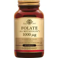 Solgar , Folsæt, 1.000 mcg, 60 Tabletter
