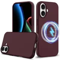 Mtp Products iPhone 17 Liquid Silikone Cover - MagSafe Kompatibel - Vinrød