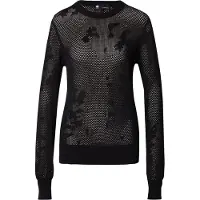 G-Star Pointelle Knit Pullover - Black - Women