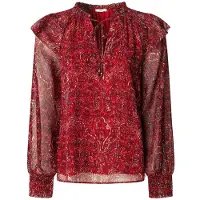 Pepe Jeans Pepe Jeanstil kvinder. PL3051270 Bluse Mar rød (L), Casual, Bomuld, Lange ærmer