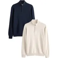Next Pullover navy / naturhvid