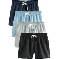 Next Badeshorts 'Essential' marin / lyseblå / grå / sort