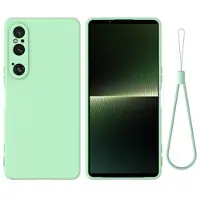 Mtp Products Sony Xperia 1 VI Liquid Silikone Cover med Strop - Grøn