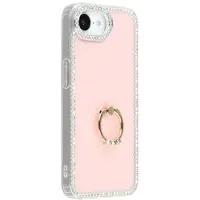 Mtp Products iPhone 16e/17e CrystalGlow Hybrid Cover med Ringholder - Pink