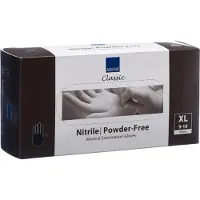 Abena Undersøgelseshandske, Classic Protect, XL, sort, nitril, pudderfri - (200 stk.)