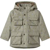 Lil´ Atelier Funktionsjakke 'Snow05' blå / brun / pastelgrøn