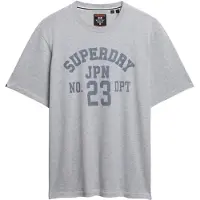 Superdry Superdrytil mænd. M1012176A Athletic Essential T-shirt grå (L), Casual, Bomuld, Korte ærmer