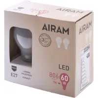 Airam LED A60 7W/827 E27 2-pak