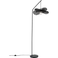 QAZQA Art Deco gulvlampe sort med sort skærm - Nest