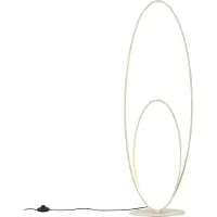 QAZQA Design gulvlampe beige inkl. LED 3-trins dæmpbar - Boomerang