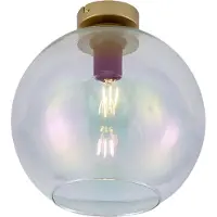 QAZQA Art Deco loftslampe guld med regnbueglas - Sandra