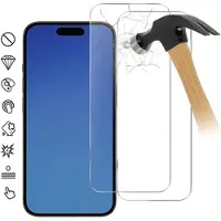 Mtp Products iPhone 17 Skærmbeskyttelse Hærdet Glas - 9H - Case Friendly - 2 Stk. - Gennemsigtig