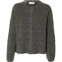 Selected Cardigan 'SLFLulu' mørkegrå