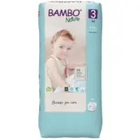 Bambo Nature Børneble, tapeble, miljømærket, , 3, tall pack, 4-8 kg - (3 pakker x 52 stk. karton)