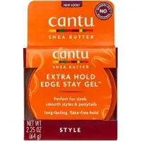 Cantu , Shea Butter, Ekstra Hold Edge Stay Gel, 2,25 oz (64 g)