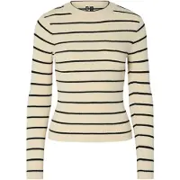 Pieces Pullover champagne / sort