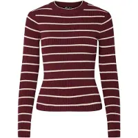 Pieces Pullover carminrød / naturhvid