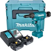Makita DRV150RFJ, Sort, Blå, 2.4,4.8 mm, 10 kN, 2,5 cm, Batteri, 18 V