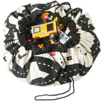 Play & Go Legetøjstæppe - Ø140 cm - Vejbane - - OneSize - Legetæppe