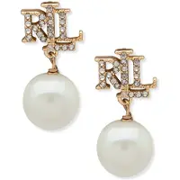 Ralph Lauren Øreringe guld / transparent / perlehvid