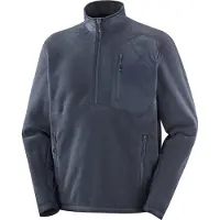 Salomon - Fleece - Pullover Chroma Fleece HZ M Blue Nights til UnisexUld - Størrelse L - Flåde