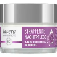 Lavera Opstrammende natpleje 3-dobbelt hyaluron og bakuchiol Ansigtscreme 50 ml