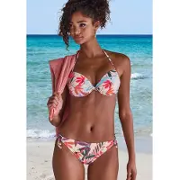 LASCANA Bikinitrusse creme / grøn / lilla / mandarin