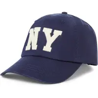 Ralph Lauren Polo Ralph Laurentil mænd. 710972675001 Kasket i twill med NY-marineblåt mærke (OSFA), Casual, Bomuld