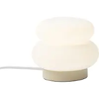 QAZQA Japandi bordlampe beige med opalglas 15cm - Kumo