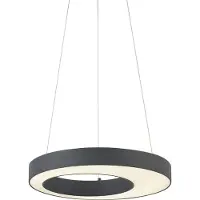 QAZQA Moderne pendellampe sort 50 cm inkl. LED 3-trins dæmpbar - Organici