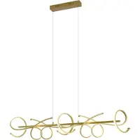 QAZQA Design Pendellampe Guld Rektangulær 3-Trins Dæmpbar - Krisscross